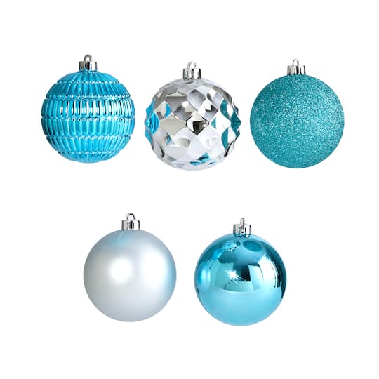 40ct. 3" & Silver Shatterproof Ball Ornaments